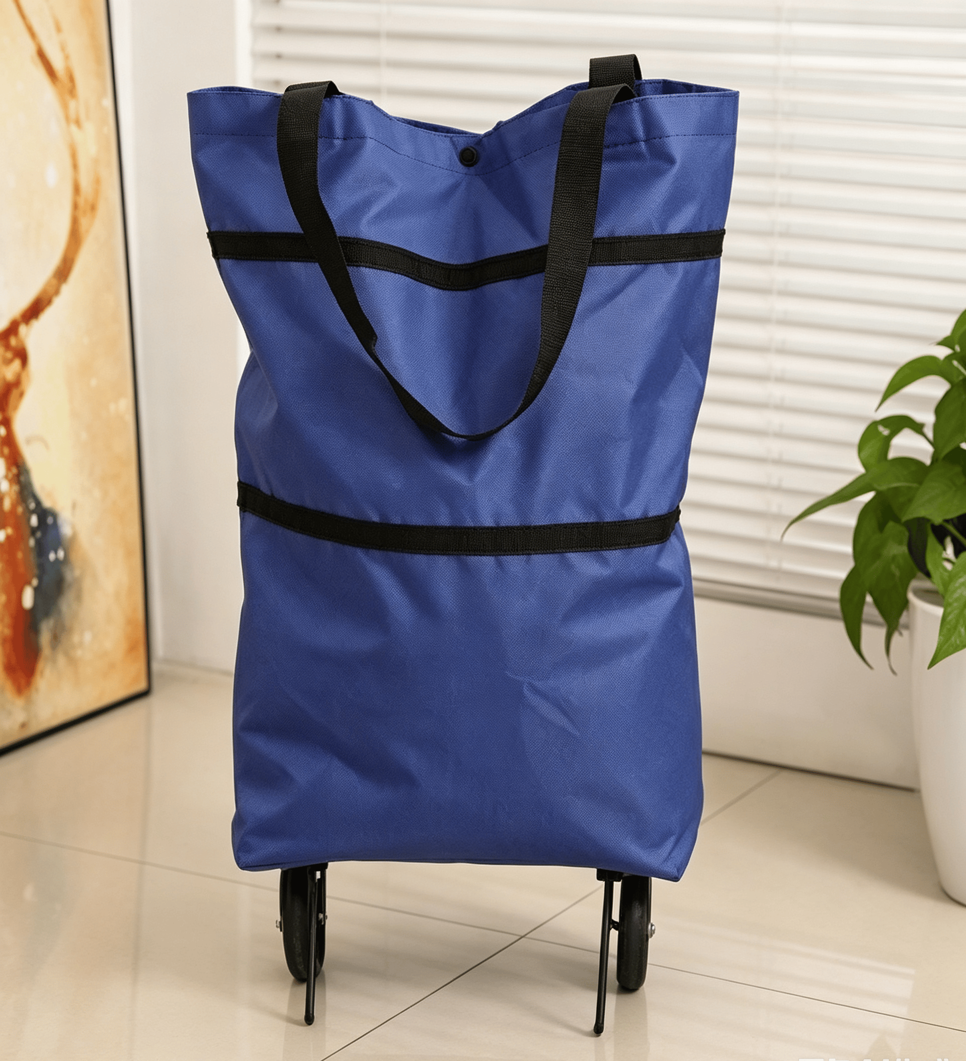Limited Time 50% OFF✨ Collapsible Rolling Shopping Bag, Portable Foldable Wheeled Grocery Tote Bag Reusable Handbag For Supermarket Market Travel