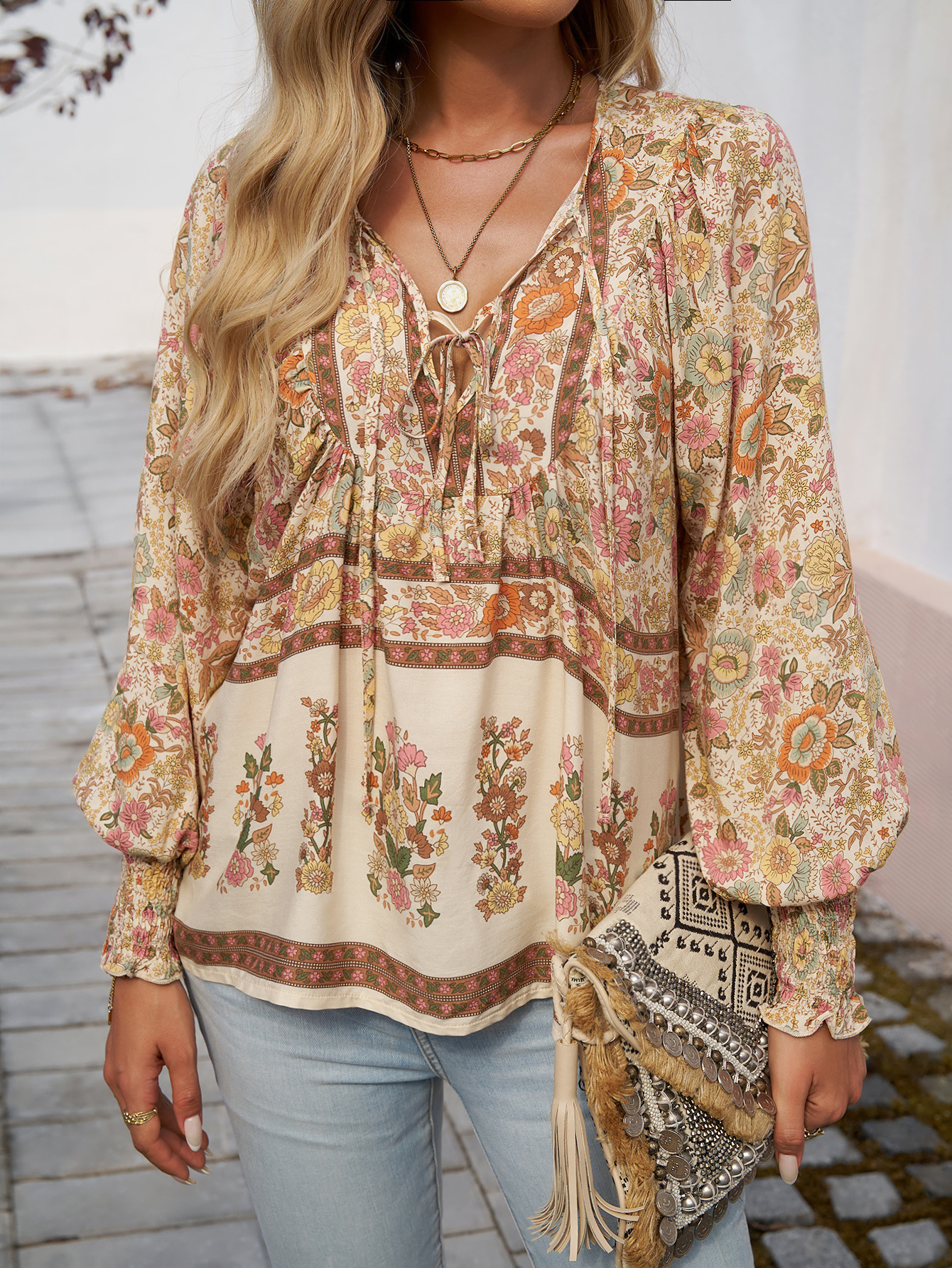 Top for spring and summer in a new style 2025 丨 Czech holiday top with print
