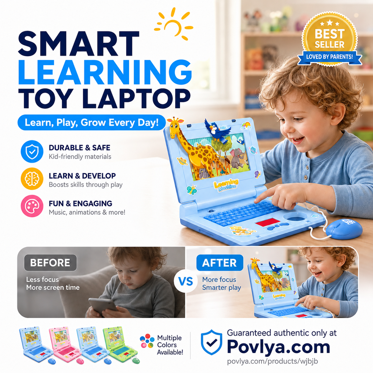 🎉 2026 Sale — Over 28,000 Sold!💻 Interactive Simulation Toy Laptop 🎵