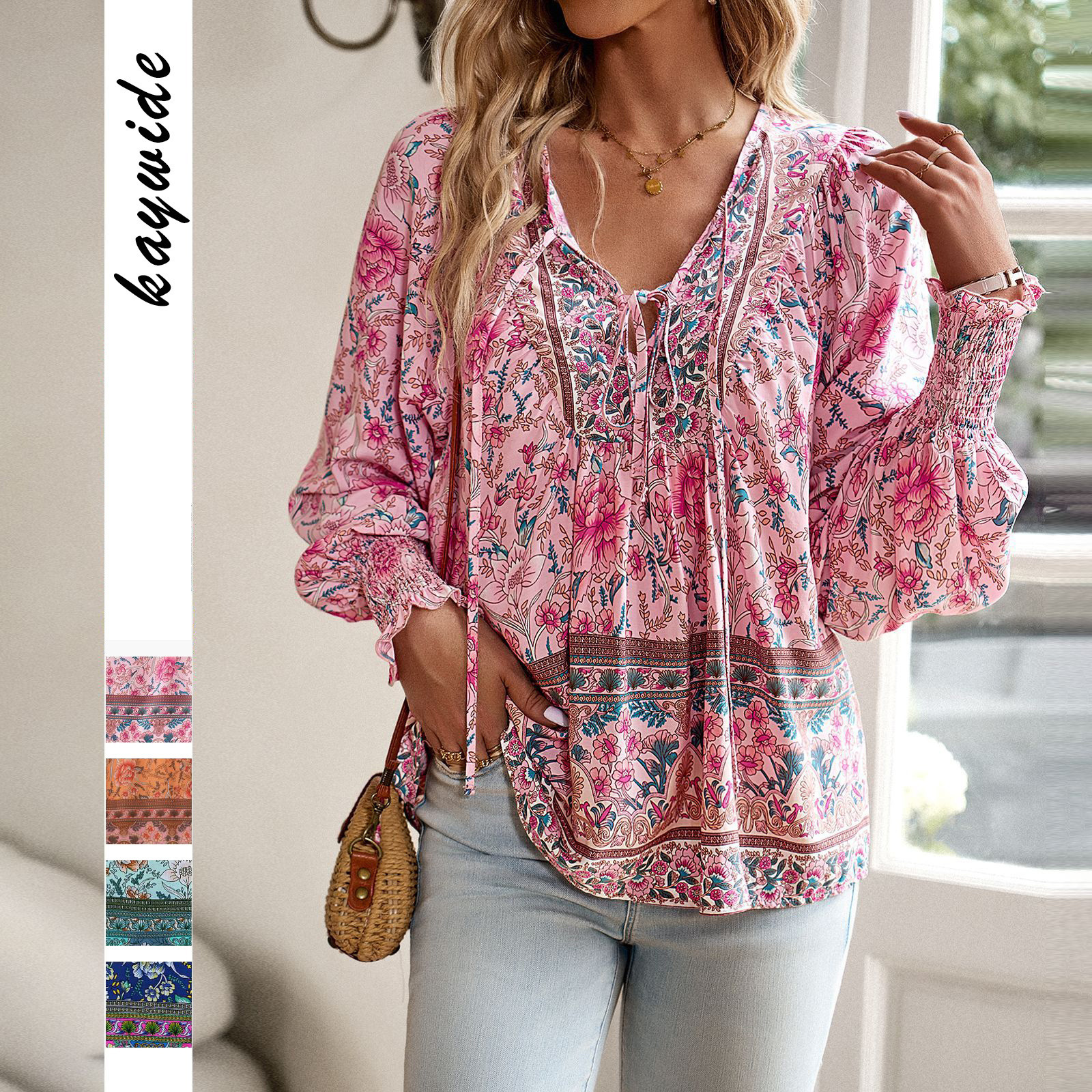 Top for spring and summer in a new style 2025 丨 Czech holiday top with print