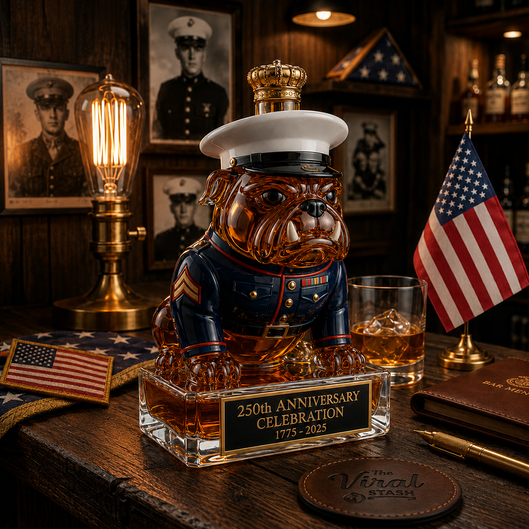 🔥 Limited-Time Offer | 250th Anniversary Military-Inspired Bulldog Whiskey Decanter Set