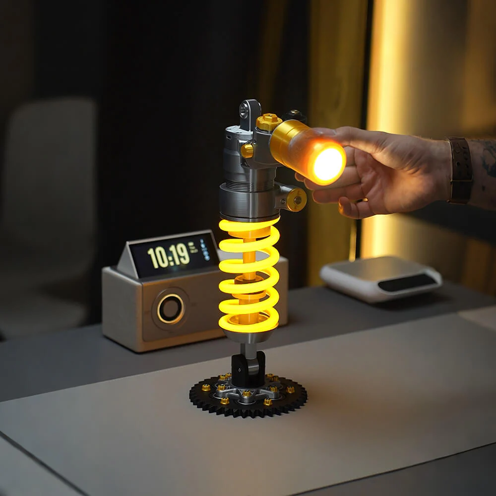 Niche Enthusiast Focus – Automotive Suspension Style Lamp | Garage & Gaming Room Light 🛞