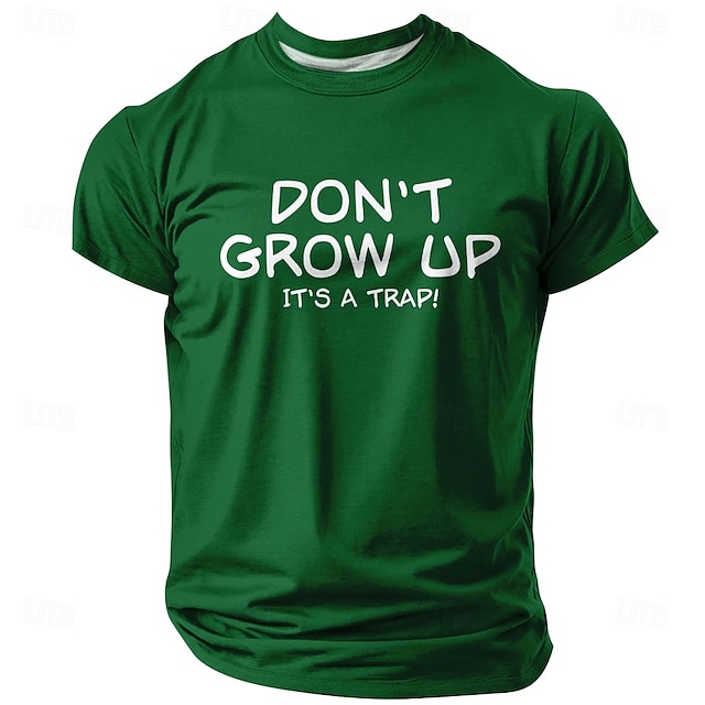 Men's Hang In There It Gets Worse Funny T Shirt Short Sleeve T shirt 3D Print Crew Neck Shirt Fashion Daily Basic Street Casual Black Red Blue Summer Spring Clothing Apparel