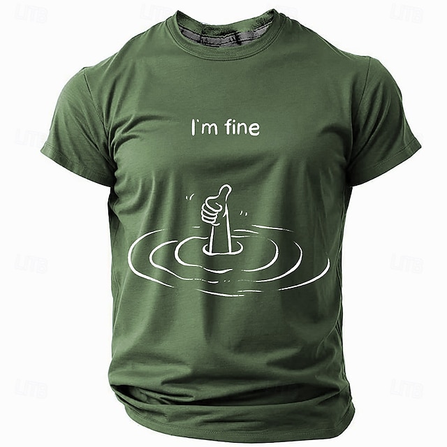 Men's Funny Slang T Shirt Long Sleeve T shirt 3D Print Crew Neck Shirt Fashion Daily Basic Street Casual Daily Black Red Blue Summer Spring All Seasons Clothing Apparel