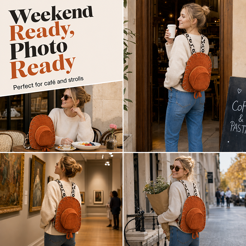 🎁2026 New Arrivals 50% OFF💥Creative Cowboy Hat Shaped Backpack for Women