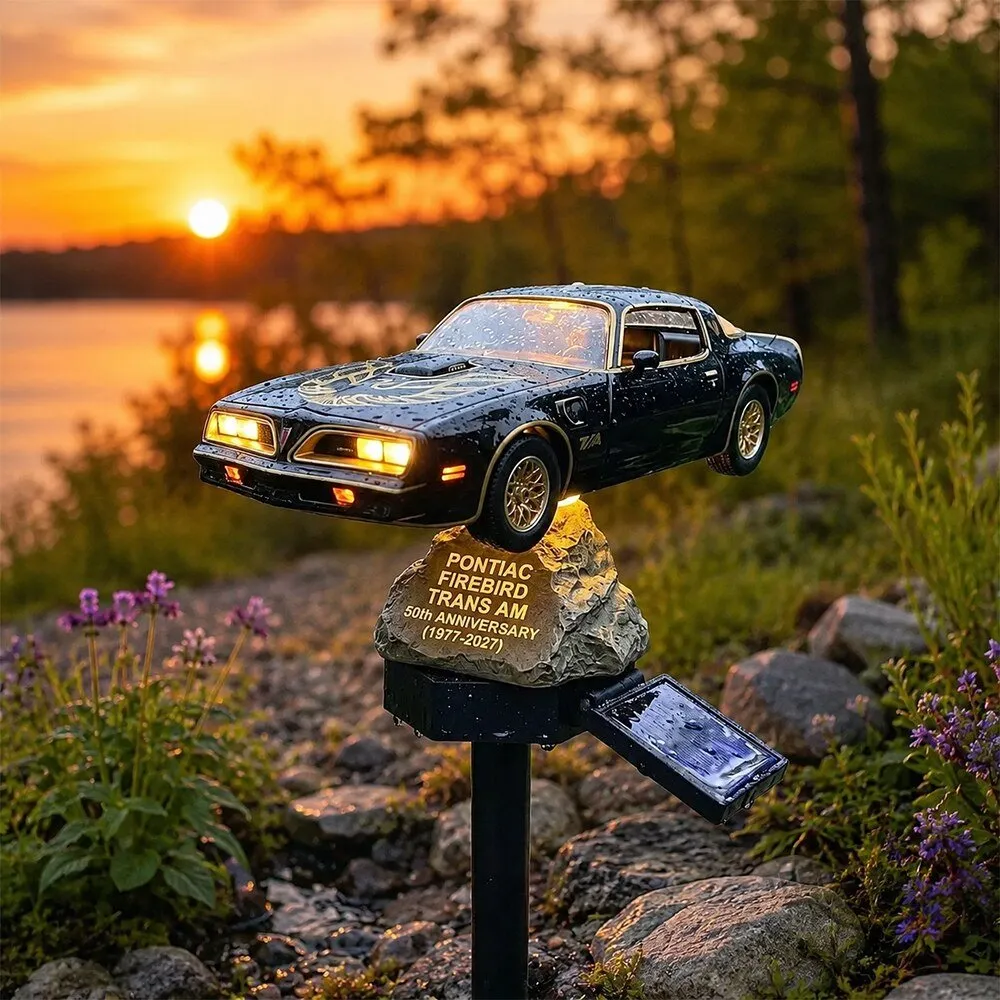 Bandit Trans Am 50th Anniversary Solar Garden Light – A Legend That Shines 🏎️✨