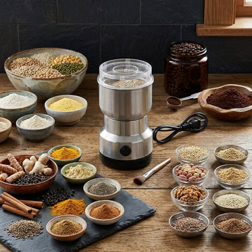 🌿 High-Speed Stainless Steel Grinder – Fresh Spice, Grain & Coffee Grinding ⚡