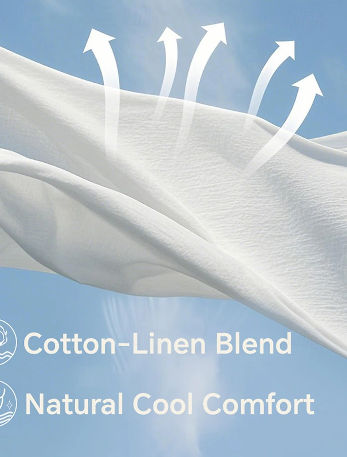 Women’s Cotton-Linen V‑Neck Mini Dress – Casual Fit