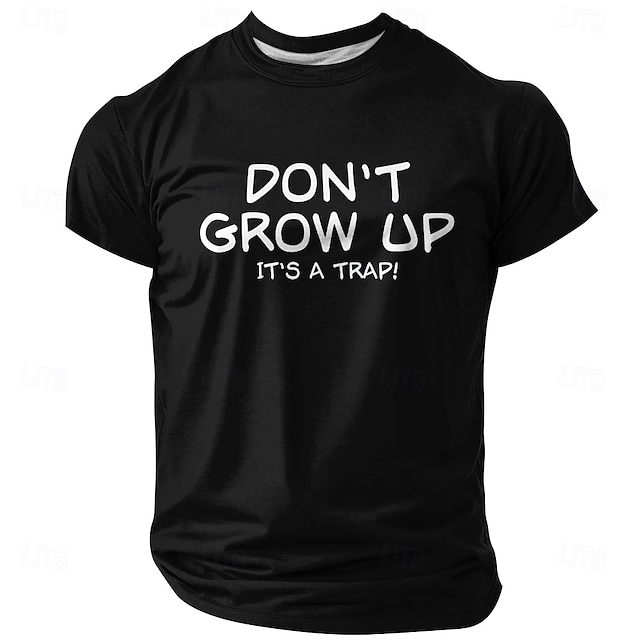 Men's Hang In There It Gets Worse Funny T Shirt Short Sleeve T shirt 3D Print Crew Neck Shirt Fashion Daily Basic Street Casual Black Red Blue Summer Spring Clothing Apparel