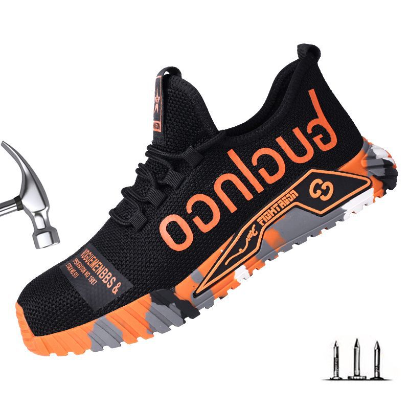 Latest labor protection shoes Smash and puncture proof light breathable labor protection work shoes