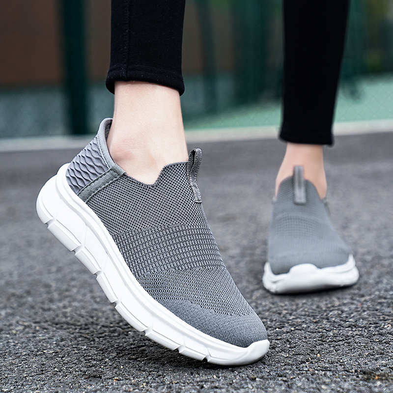 Slip-on comfortable breathable orthopedic shoes for the elderly