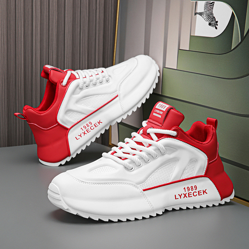 2025 spring and autumn new men's breathable thick sole increase leisure sports running shoes men