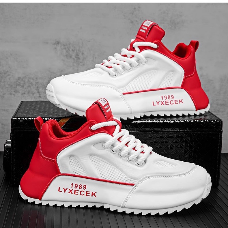 2025 spring and autumn new men's breathable thick sole increase leisure sports running shoes men