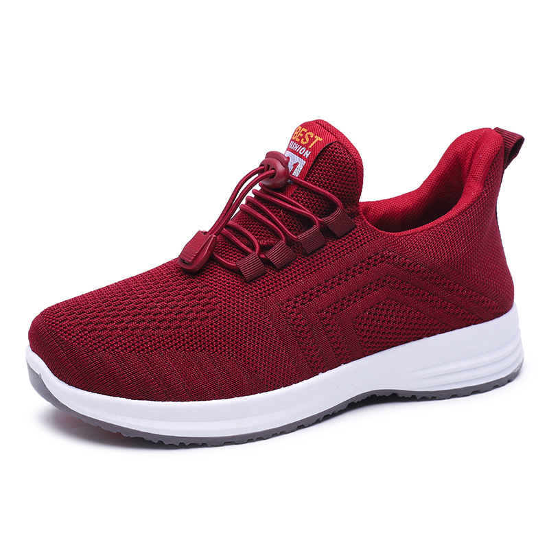 Flying woven shoes a slip-on shoes new soft light breathable spring an