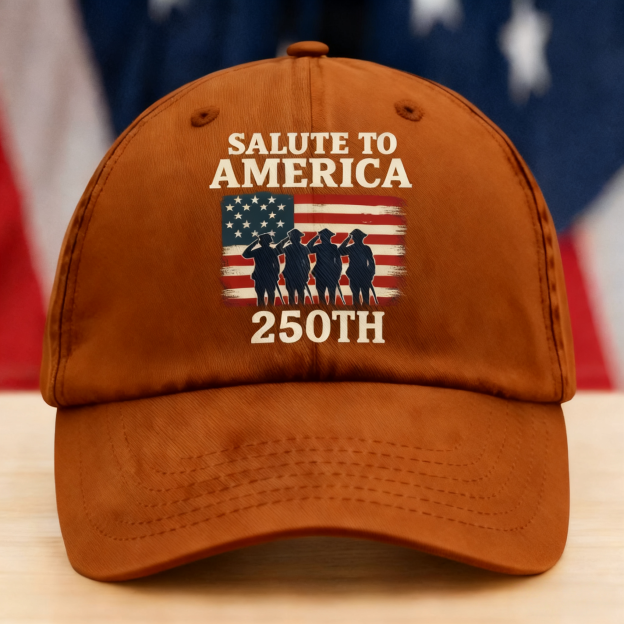 Salute To America 250th Veteran Washed Denim Baseball Cap Happy America 250 Gifts