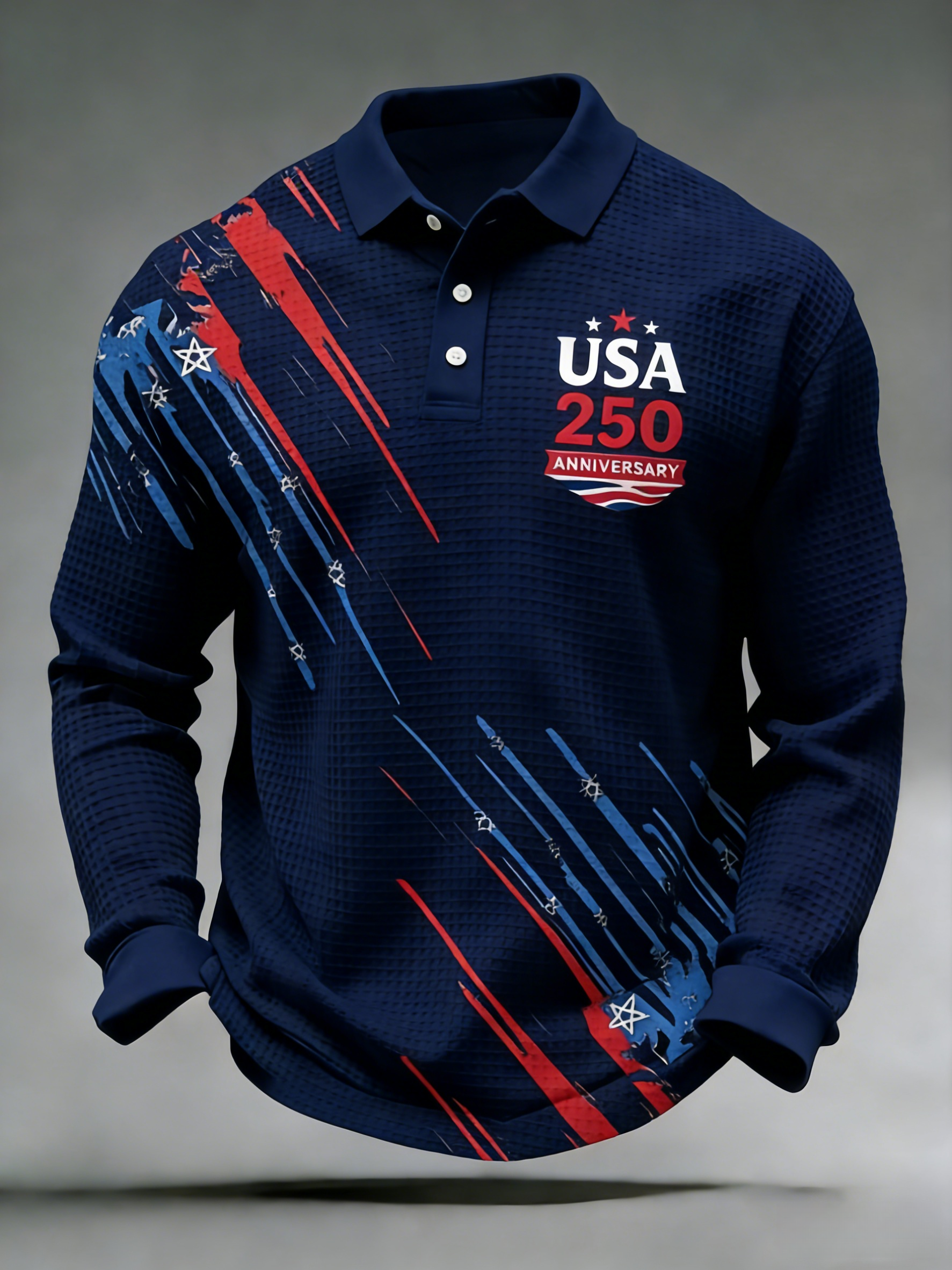 Men's 250th Anniversary Printed Casual Polo Shirt