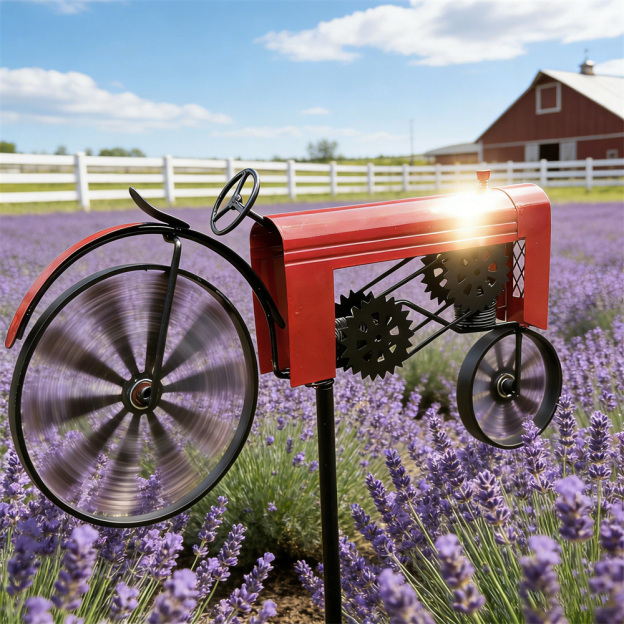 Classic Tractor Garden Wind Spinner