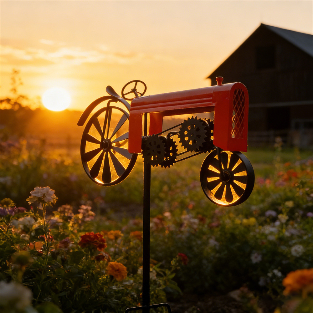 Classic Tractor Garden Wind Spinner