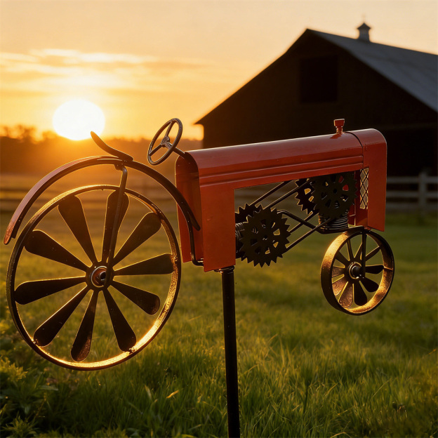 Classic Tractor Garden Wind Spinner