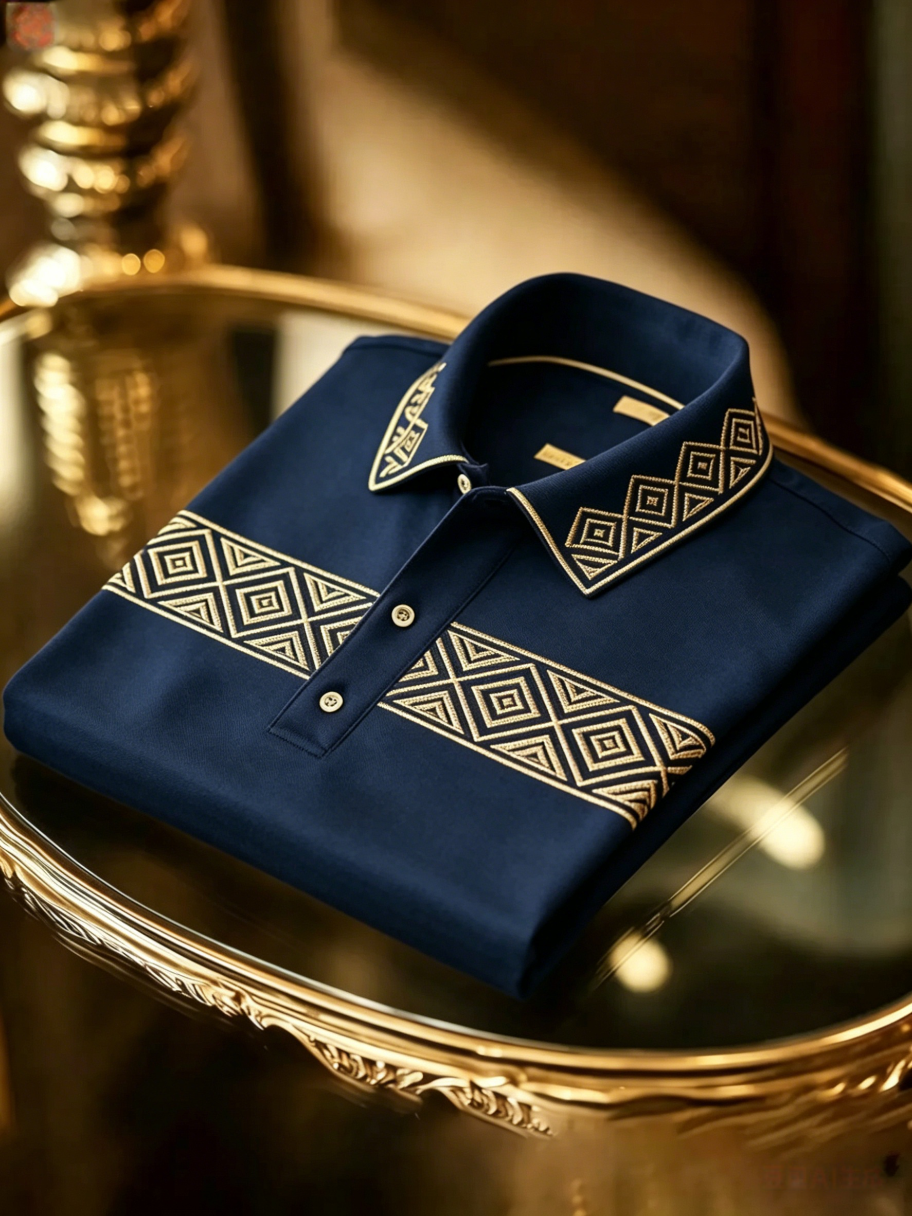 Men's Classic Business Button Short Sleeve Polo Shirt