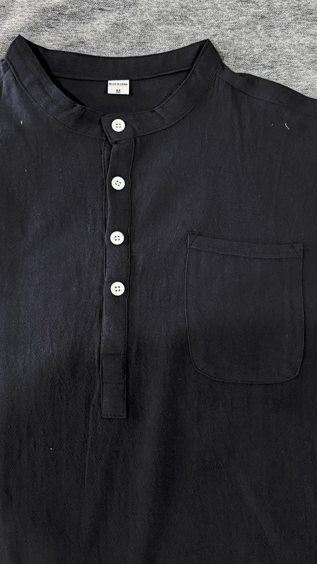 Men's Streetwear Loose-Fit Short-Sleeve T-Shirt with Half-Open Collar