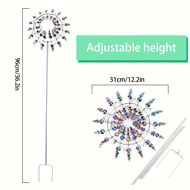 Metal Windmill 3D Kinetic Sculpture
