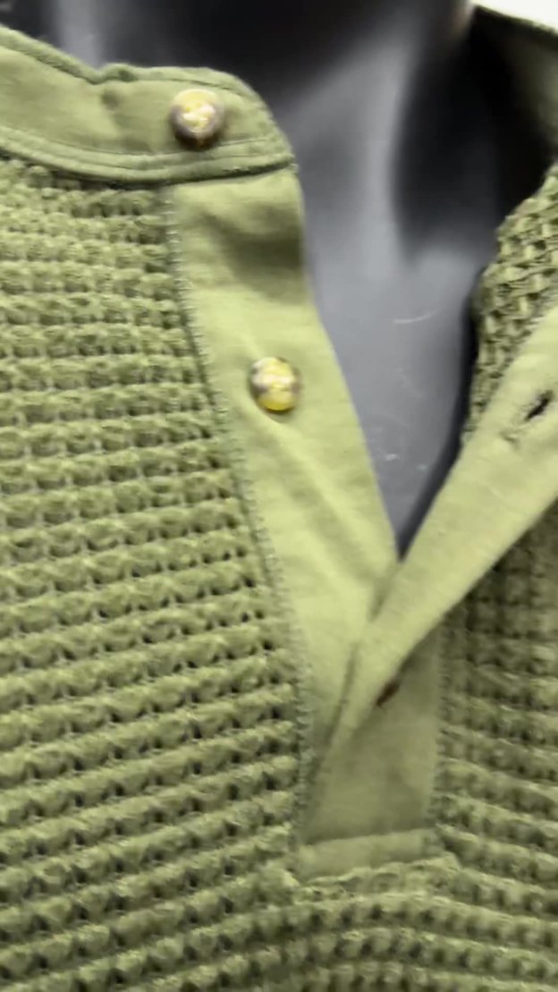 Men's Short-Sleeved Textured Knit Henley T-Shirt Pullover