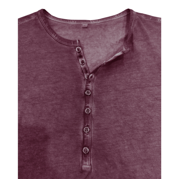 Vintage crew neck henley summer base layer outdoor short-sleeve T-shirt