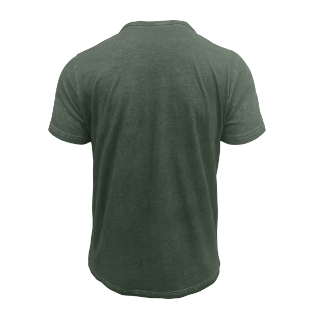 Vintage crew neck henley summer base layer outdoor short-sleeve T-shirt