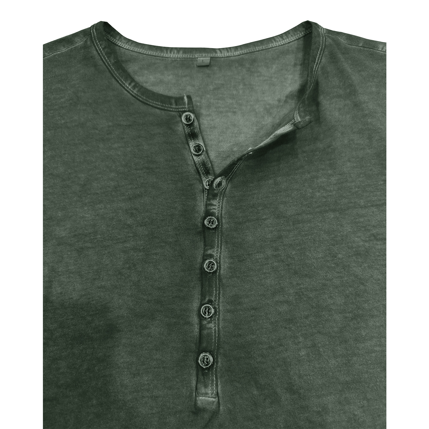 Vintage crew neck henley summer base layer outdoor short-sleeve T-shirt