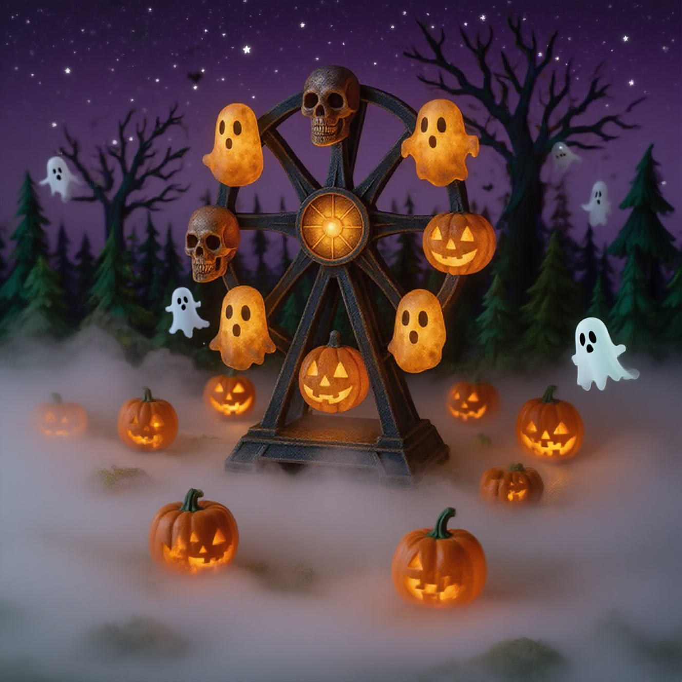 🎃Halloween Early Bird Special Sale 49% OFF - Halloween Ferris Wheel Night Light