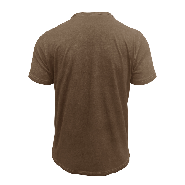 Vintage crew neck henley summer base layer outdoor short-sleeve T-shirt