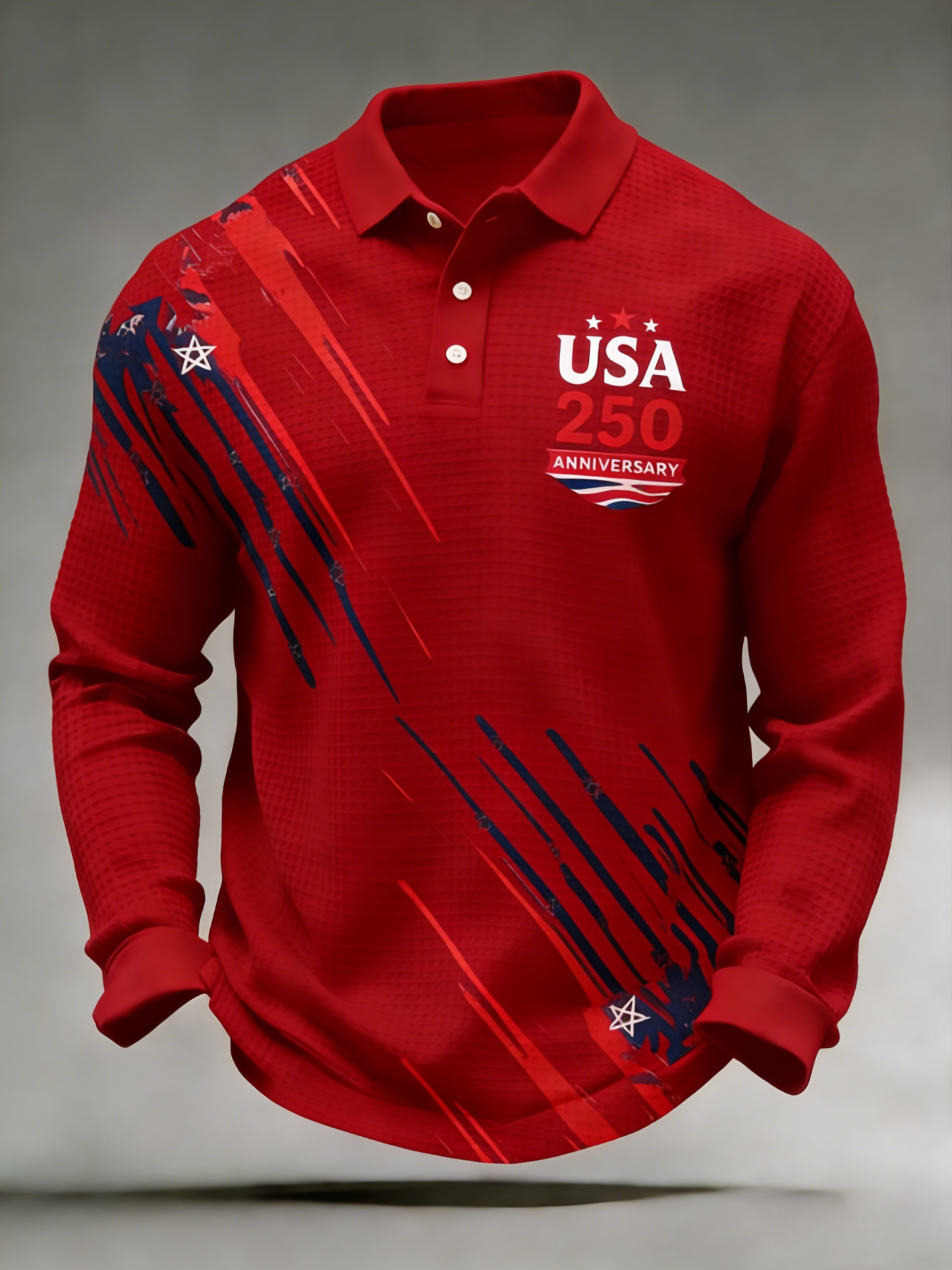 Men's 250th Anniversary Printed Casual Polo Shirt