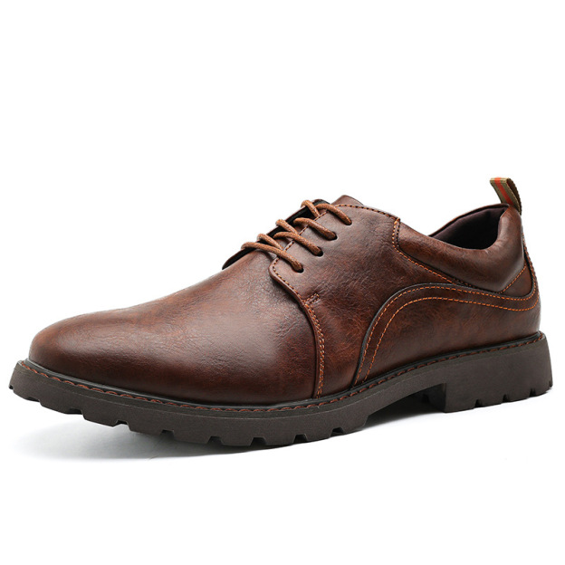 2025 new men's retro Derby shoes casual outdoor men's shoes British style