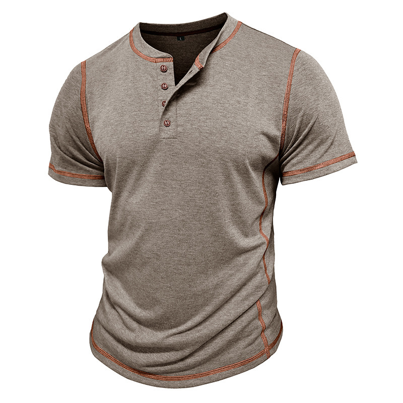 Men's Henley Shirtsfor Men Short Sleeve Casual Button Cotton Henley T-Shirt