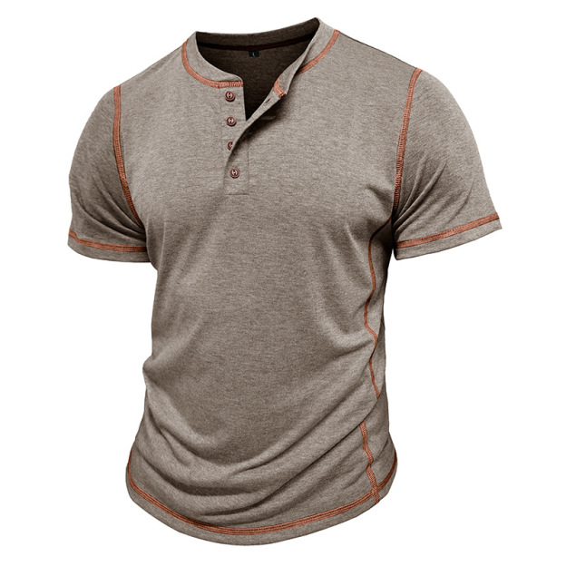 Men's Henley Shirtsfor Men Short Sleeve Casual Button Cotton Henley T-Shirt