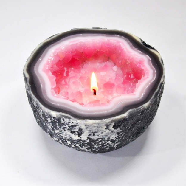 🔥🕯🕯Handmade Crystal Geode Candle