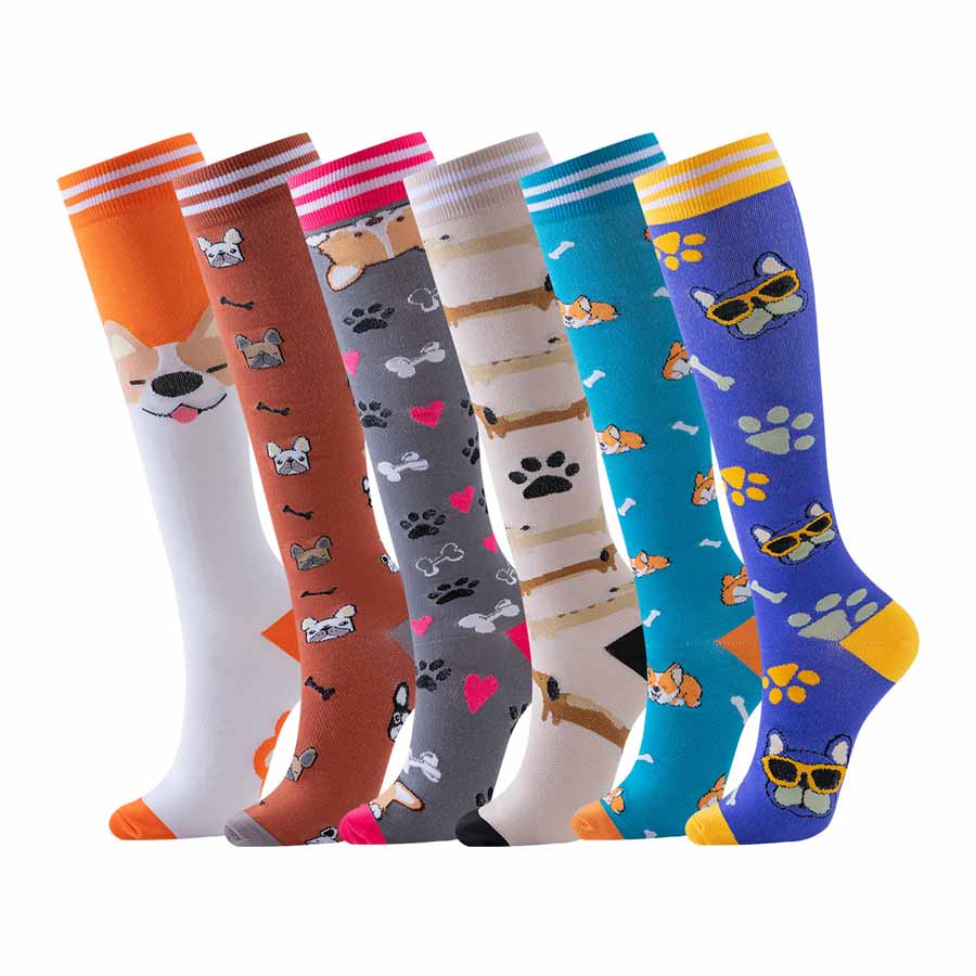 Vinous Compression Elastic Zipper Stockings