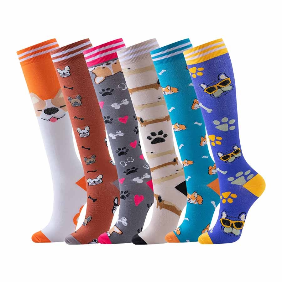 Vinous Compression Elastic Zipper Stockings