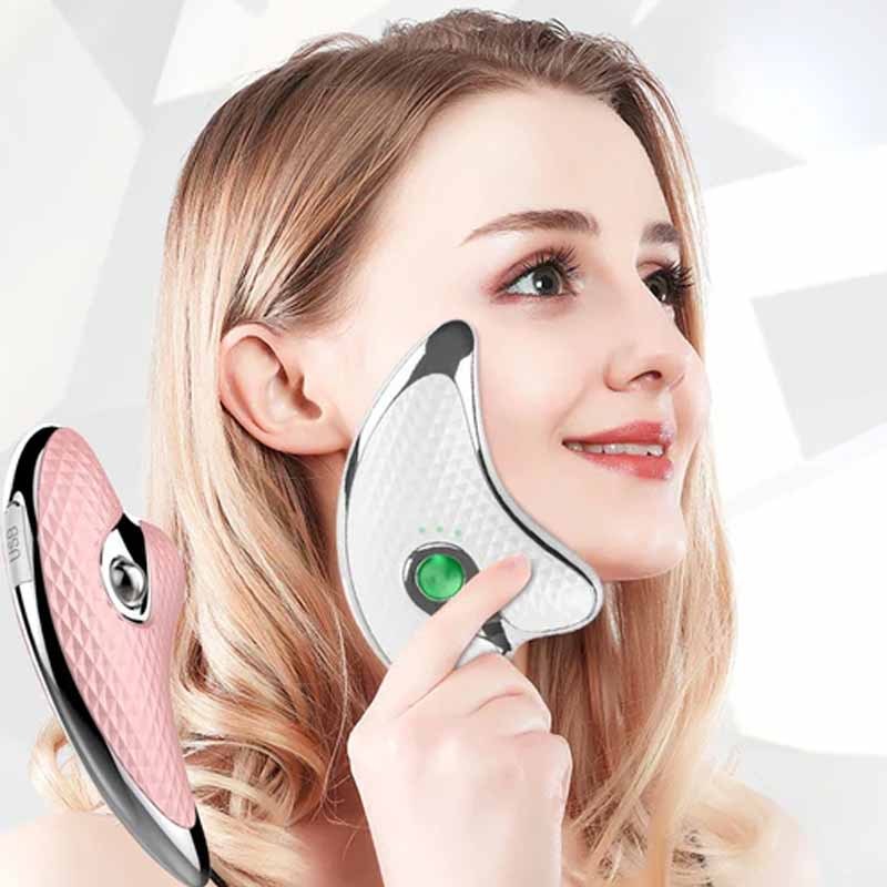 Microcurrent Guasha Facial Massager Electric Scraping Machine Skin Tightening Lifting Massage Tool Face Lift Slimmer Beauty Care