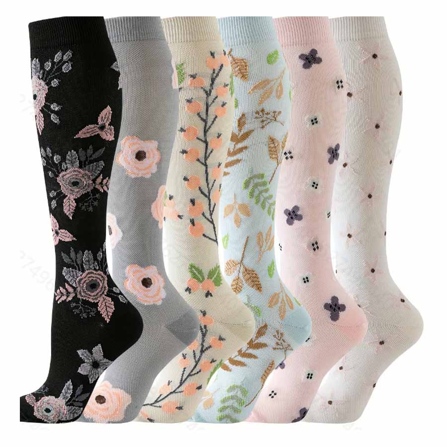 Vinous Compression Elastic Zipper Stockings