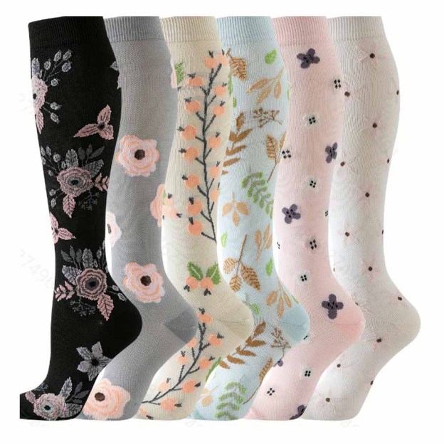 Vinous Compression Elastic Zipper Stockings