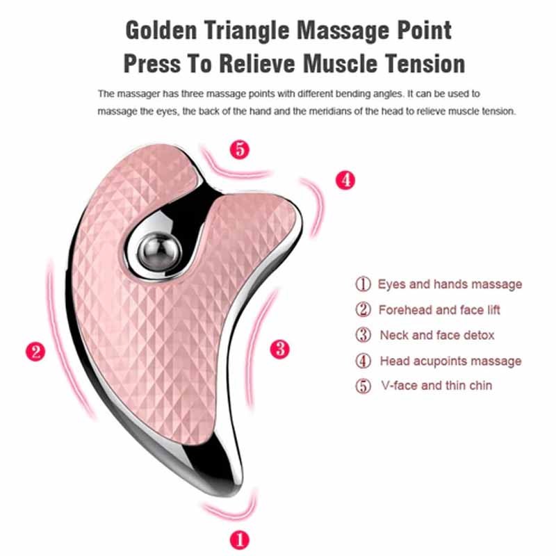 Microcurrent Guasha Facial Massager Electric Scraping Machine Skin Tightening Lifting Massage Tool Face Lift Slimmer Beauty Care