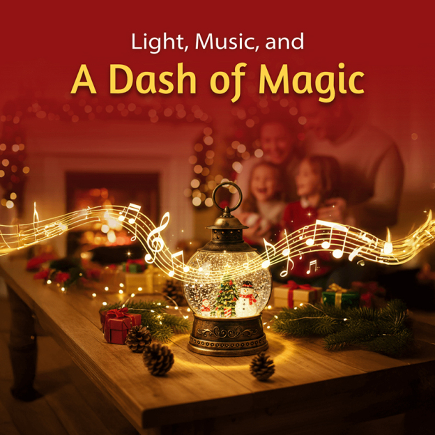 This Musical Snow Globe Transforms Any Room Into Winter Wonderland “It's Mesmerizing!”