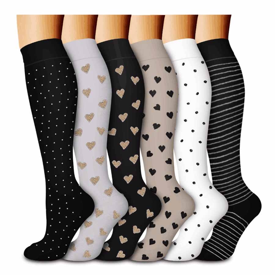Vinous Compression Elastic Zipper Stockings
