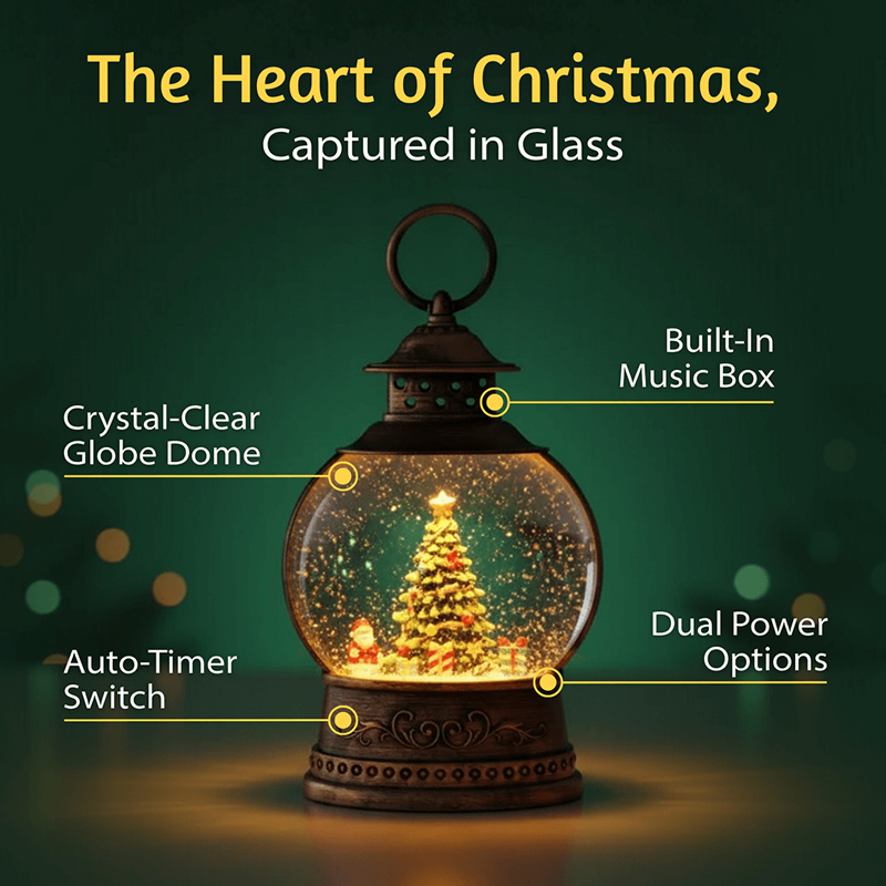 This Musical Snow Globe Transforms Any Room Into Winter Wonderland “It's Mesmerizing!”