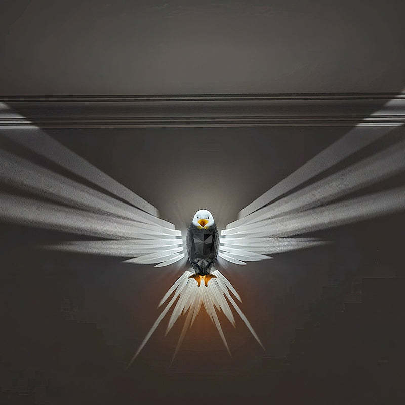 😊Bald Eagle Projection Wall Lamp LED Bedside Night Light, Creative Wall Mounted Home Decor Light