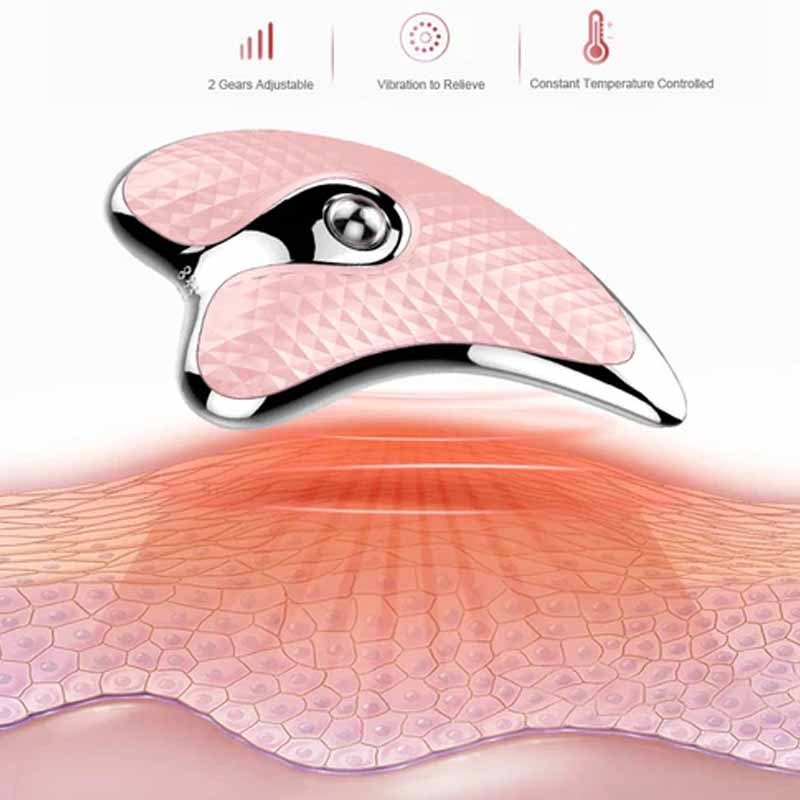 Microcurrent Guasha Facial Massager Electric Scraping Machine Skin Tightening Lifting Massage Tool Face Lift Slimmer Beauty Care