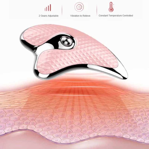 Microcurrent Guasha Facial Massager Electric Scraping Machine Skin Tightening Lifting Massage Tool Face Lift Slimmer Beauty Care