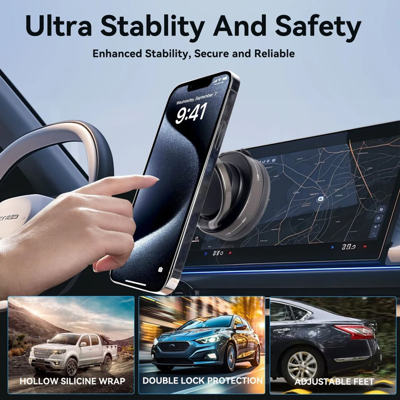 Mechrig Magsafe Suction Cup Magnetic 360° Rotation Ultra Stable Phone Holder